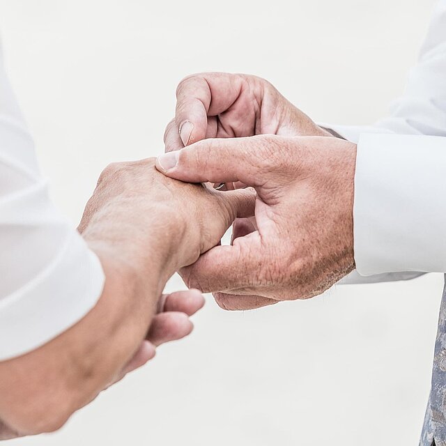 Hochzeit auf Juist - Eheringe austauschen