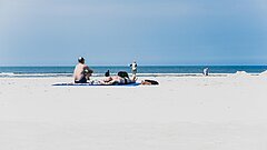 Familie am Strand auf Juist