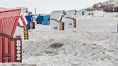 Strandkörbe auf Juist am Strand