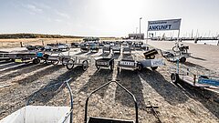 Ankunft auf der Autofreien Insel Juist Handkarren