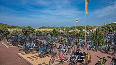 Fahrradparkplatz auf der Insel Juist