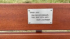 Juister Wunschbänke - Beispiel Plakette