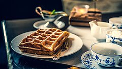Waffel in einem Café auf Juist
