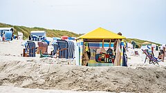 Strandzelt am Strand auf Juist